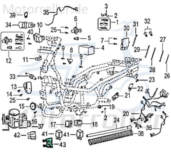 Kreidler Insignio 250 DD 2.0 Gleichrichter Regler 750667 Motorroller.de Spannungsregler Laderegler Stromregler Lade-Regler Spannungs-Regler