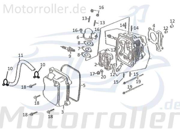 Kreidler F-Kart 170 Isolator 170ccm 4Takt 13621-SKT-00 Motorroller.de Ansaugstutzen-Dichtung Dichtung-Ansaugstutzen Ansaug-Krümmer Zwischenstück /