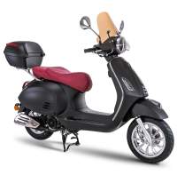 Motorroller Fighter 125 R-R schwarz Euro 5 Leichtkraftrad Scooter Retroroller mit Topcase und Windschild Motorroller Fighter 125 R-R schwarz Euro 5 Leichtkraftrad Scooter Retroroller mit Topcase und Windschild