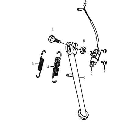 Feder Schwingungsdämpfer FIG.C2-3 Motorroller.de