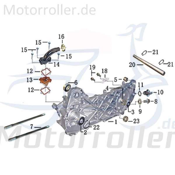 Kreidler Florett RS 50 DD Motor Antrieb 50ccm 2Takt 706861 Motorroller.de Vergaserhauptdüse 62.5 schwarzer Deckel Engine Motor-System komplett Moped