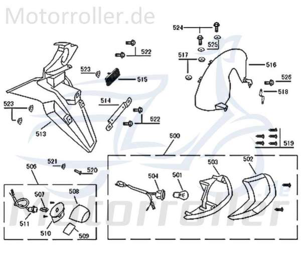 Kreidler Florett 2.0 50 City Crimpkontakte 50ccm 2Takt 80108-F22-9000 Motorroller.de Florett 50 City Mokick Ersatzteil Service Inpektion Direktimport