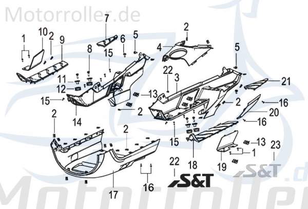 Kreidler Insignio 125 2.0 Fußmatte 125ccm 4Takt 65414N120000 Motorroller.de rechts Bodenmatte Trittmatte Trittbrettmatte Gummimatte / 125ccm-4Takt