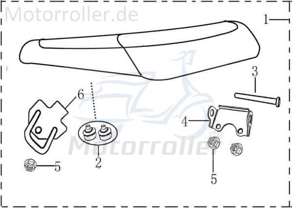 Sitzbankscharnier Sitzbank Motorroller Rex RS 701617