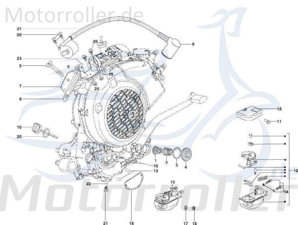 Stehbolzen Kreidler STAR Deluxe 4S 125 Scooter SF514-0192 Motorroller.de Gewindestange Gewinde-Stange Gewindebolzen Stiftschraube Gewindestab Moped