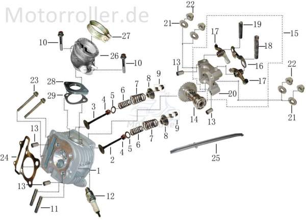 AEON Dichtung Ansaugstutzen Overland 180 Quad 180ccm 4Takt Motorroller.de Winkeldichtung Ansaugstutzendichtung Isolator Bogendichtung Ansaugrohr ATV