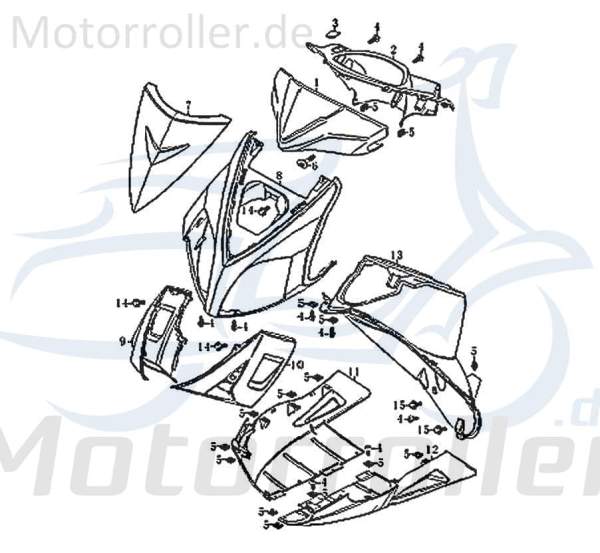 Kreidler Florett 125G Schraube M5x16mm 50ccm 2Takt FIG.C12-6 Motorroller.de Bundschraube Maschinenschraube Flanschschraube Flansch-Schraube Motorrad