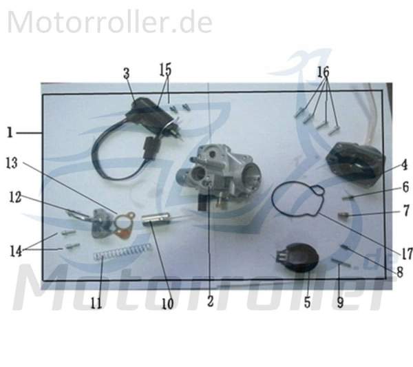 SMC Schraube M4x12mm Jonway Maschinenschraube 1610K-EQ5B-9013 Motorroller.de Bundschraube Flanschschraube Flansch-Schraube Maschinen-Schraube Scooter