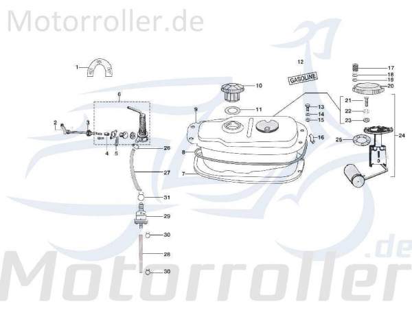 Schraube M5x20mm Kreidler STAR Deluxe 4S 125 4Takt SF504-1085 Motorroller.de Bundschraube Maschinenschraube Flanschschraube Flansch-Schraube Scooter