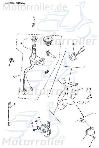 Ignition lock set 35010-116-001 from Adly