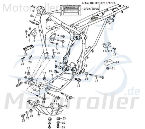 Kreidler DICE GS/SM 125i Rahmen 781000 Original Motorradrahmen Gestell Chassis Unterbau