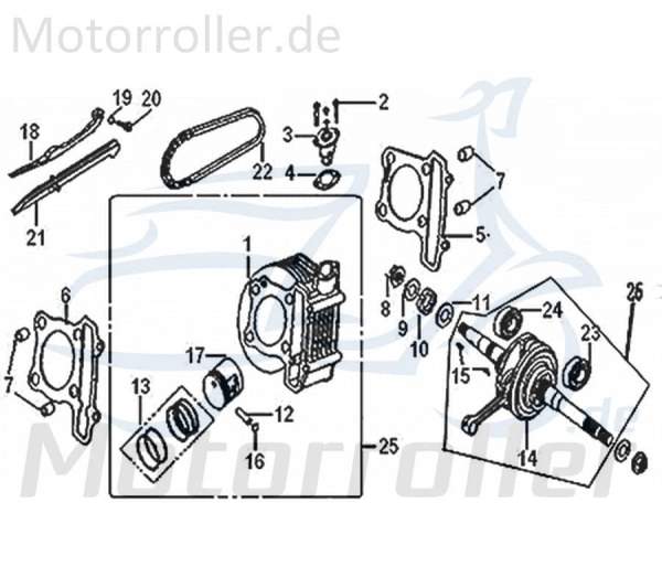 Kolben GY7 Piston 13101-GY7A-9000 Motorroller.de