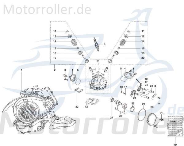 Ventilkeil Satz von AGM-MOTORS Zylinderkopf SF514-1519