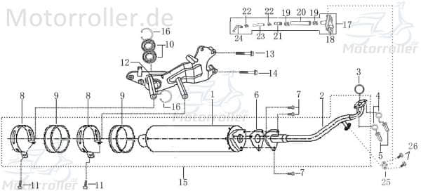 Rex Hiker 50 City DD Bundschraube M8x50mm 50ccm 2Takt 706118 Motorroller.de Maschinenschraube Flanschschraube Flansch-Schraube Maschinen-Schraube