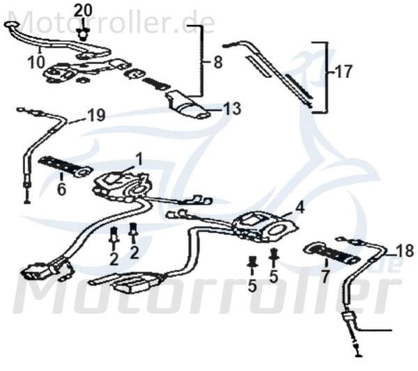 SMC Schraube Maschinenschraube Scooter 614-12Y2-001R-001 Motorroller.de Bundschraube Flanschschraube Flansch-Schraube Maschinen-Schraube Bund-Schraube