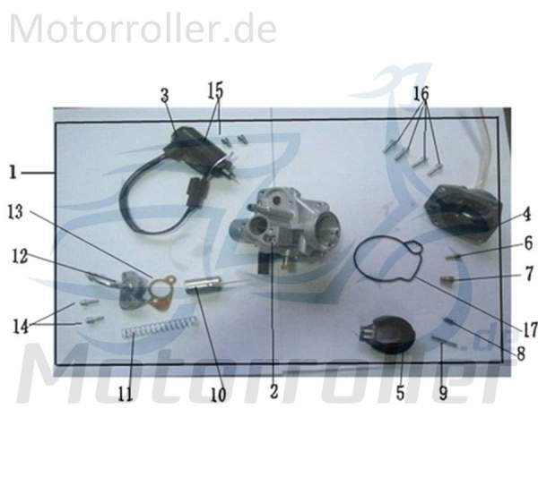 SMC Schraube M4x8mm Jonway Maschinenschraube 1610K-EQ5B-9014 Motorroller.de Bundschraube Flanschschraube Flansch-Schraube Maschinen-Schraube Scooter