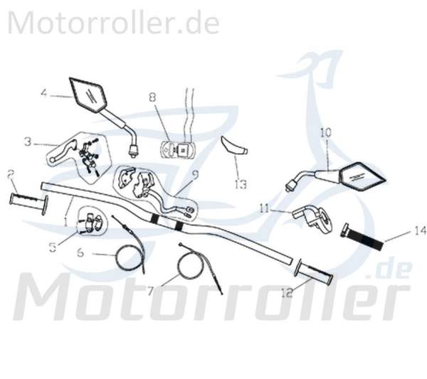 CPI Supermoto 250 DD Gaszug Y9B-58410-00-00 Motorroller.de Seilzug Bautenzug Gasseilzug Bauten-Zug Bowden-Zug Gas-Zug Seil-Zug Moped