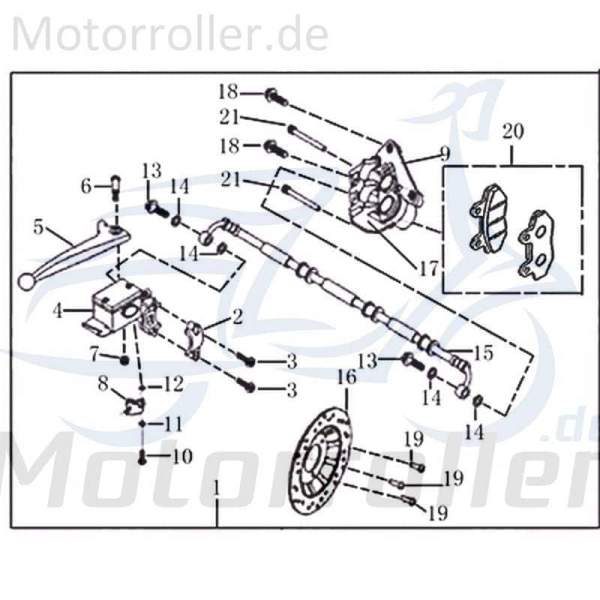 Rex INSIGNIO 125 DD Bremsschlauch Bremsleitung Roller 125ccm 4Takt 702172 Motorroller.de Hydraulikschlauch Hydraulik-Schlauch Hochdruckleitung Scooter