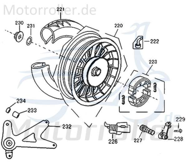 Bremsnockenhebel hinten 741713