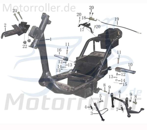 Kreidler Galactica 2.0 Electro Rahmen 50ccm elektro 1030801-3 Motorroller.de Gestell Metallrahmen Fahrgestell Rahmenteil Grundgerüst Fahrzeugrahmen