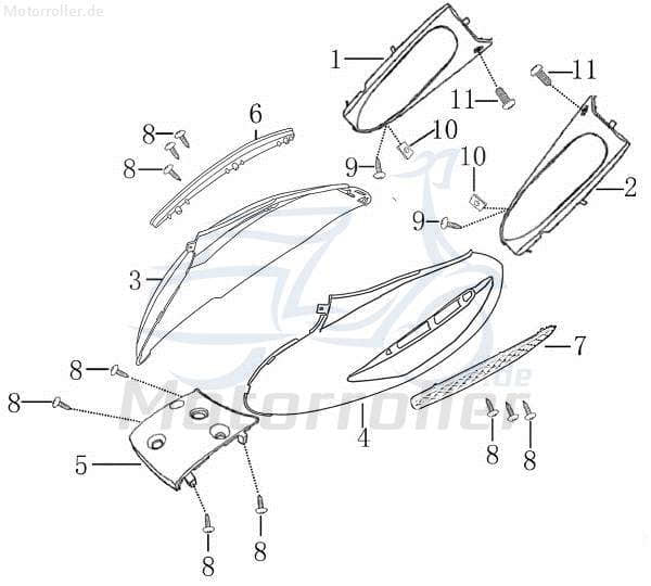 Heckverkleidung hinten titaniumsilber 1020211-1(178)