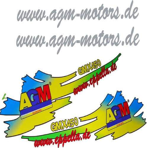 AGM GMX 450 Aufkleber-Set Deko Aufkleber Roller Motorroller.de Jonway 50ccm 4Takt 139QMB JSD50QT-13 50cc 4T 139QMA Sticker Deko-Set