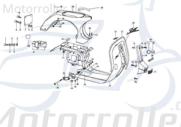 Kreidler STAR Deluxe 4S 200 Bundschraube 200ccm 4Takt SF504-1167 Motorroller.de M6x12mm Maschinenschraube Flanschschraube Flansch-Schraube Scooter LML