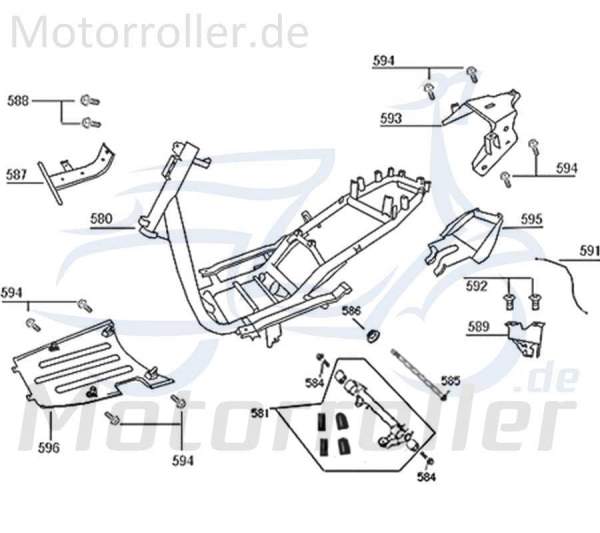 SMC Sechskantschraube Jonway Halter Halterung 50356-B08-9200 Motorroller.de Befestigung Flachkopfschraube Sechskant-Schraube Bundschraube 50ccm-2Takt