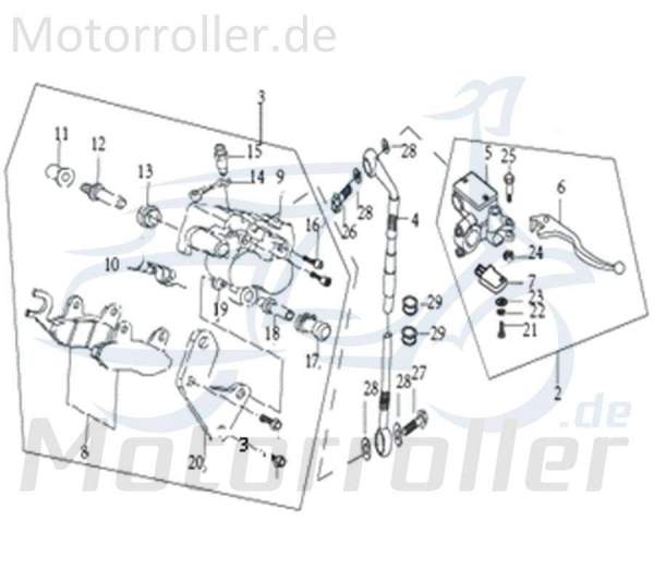 CPI Bremsschlauch Bremsleitung Hydraulikschlauch 505-12Y2-004 Motorroller.de Hydraulik-Schlauch Hochdruckleitung Hydraulikleitung Brems-Schlauch