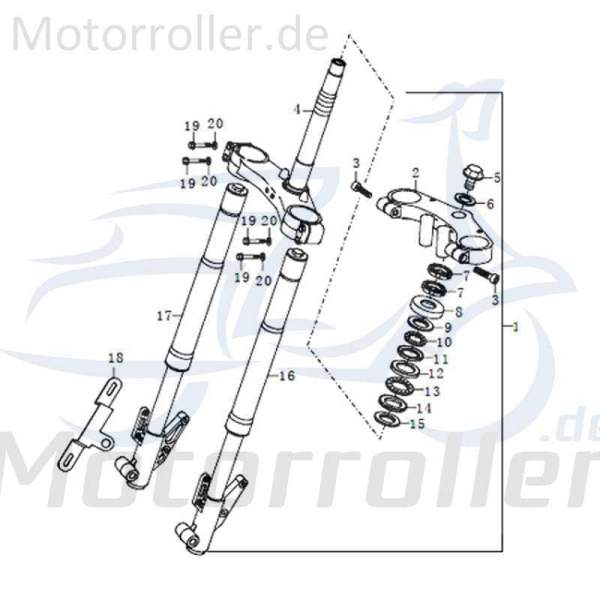 Unterlegscheibe Vorderradgabel Motorroller Rex 91453