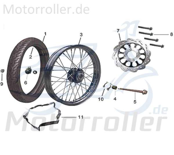 Kreidler DICE CR 125i Vorderrad komplett Felge silber 780115 Vorderradfelge Motorradfelge Komplettrad