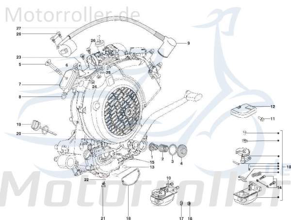 Bundmutter Kreidler STAR Deluxe 4S 125 Scooter C-4701940 Motorroller.de Sechskantmutter Flanschmutter Sechskant-Mutter Flansch-Mutter Maschinenmutter