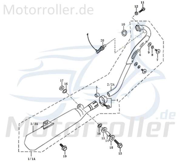 Auspufftopf Dice SM/GS 125i 14310QMAC000 Motorroller.de