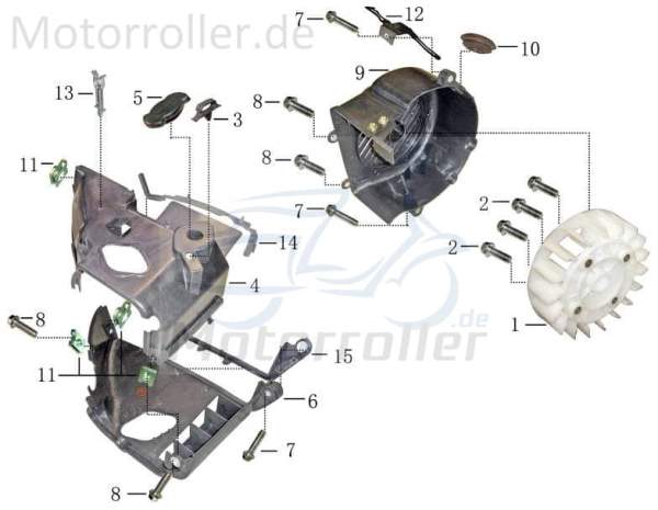 Kabelhalter Anlasser Lichtmaschine AGM Clip 50ccm 4Takt Motorroller.de Kabelklemme Halteklammer Kabel-Halter Kabelhalterung Kabelclip Kabelklammer
