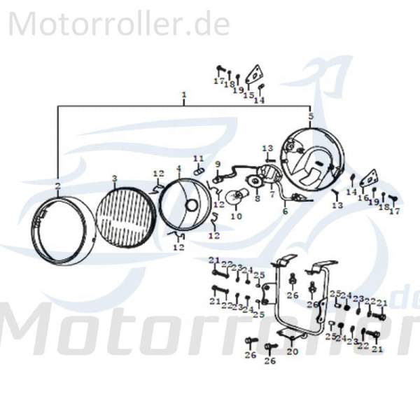 Qingqi STREET 125 DD Halteplatte 125ccm 4Takt FIG.C7-15 Motorroller.de Stahlplatte Halter Montageschiene Fixierung Halterung Montageplatte Grundplatte