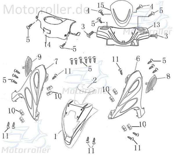 Lenkerverkleidung grün Florett RS 1020201-1(101)