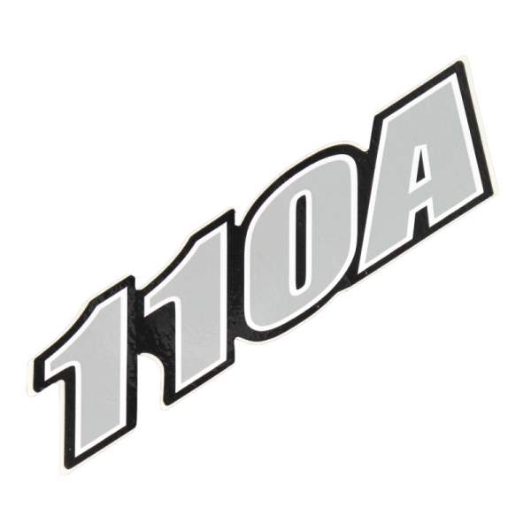 PGO Aufkleber "110A" Frontverkleidung links X-Rider 100 Sticker Quad X1601010000 Motorroller.de Dekor Dekor-Aufkleber Klebeetikett