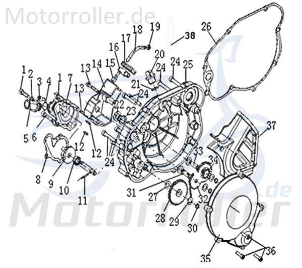 CPI Schraube M5x20mm Maschinenschraube GB/T 70.1-2000 , Motorroller.de Bundschraube Flanschschraube Flansch-Schraube Maschinen-Schraube Bund-Schraube