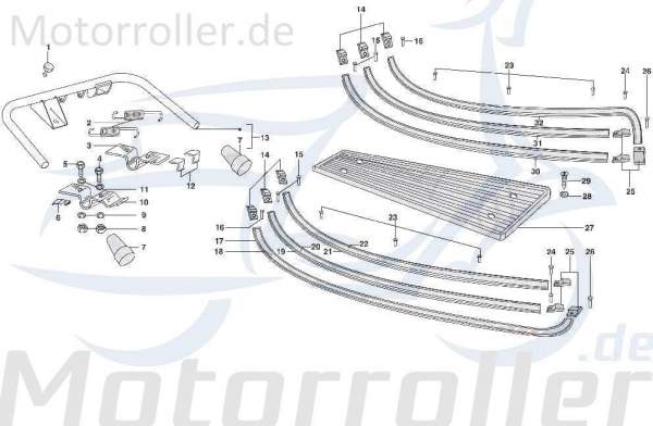 Schraube Kreidler STAR Deluxe 4S 125 Scooter 4Takt SF504-1092 Motorroller.de Bundschraube Maschinenschraube Flanschschraube Flansch-Schraube Moped