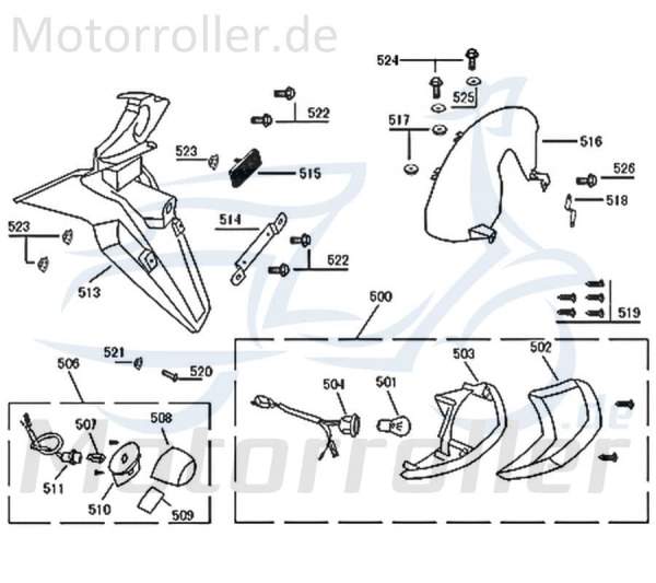 Bundschraube M6x12mm Jonway Florett 2.0 50 City Roller 741013 Motorroller.de Maschinenschraube Flanschschraube Flansch-Schraube Maschinen-Schraube