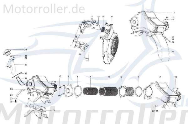 Gebläsegehäuse oben Geblaesegehaeuse Motorroller 721037