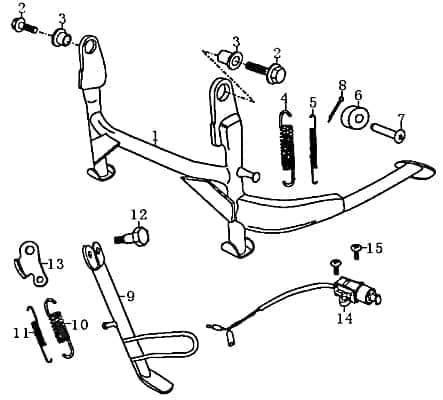 Rex RS125 Schraube Bundschraube 125ccm 4Takt FIG36A-15 Motorroller.de Maschinenschraube Flanschschraube Flansch-Schraube Maschinen-Schraube Scooter