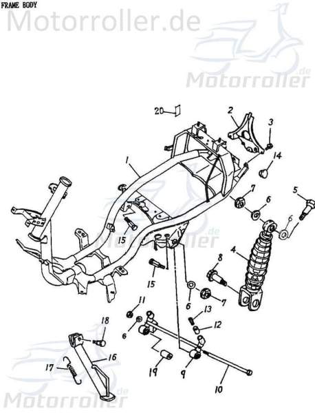 Adly Bundschraube M8x25mm Blizzard GTA 50 Roller 50ccm 2Takt Motorroller.de Maschinenschraube Flanschschraube Flansch-Schraube Maschinen-Schraube