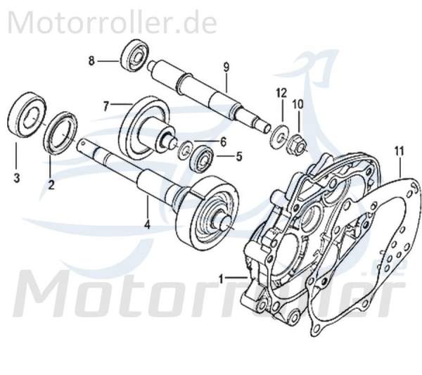 Kreidler Insignio 125 2.0 Getriebeabdeckung 750100 Motorroller.de Getriebedeckel Getriebegehäuse Gehäusedeckel Motorroller Original Ersatzteil