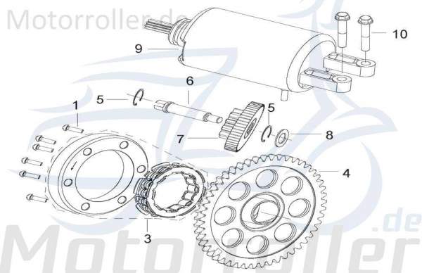 Kreidler Insignio 250 DD Unterlegscheibe 250ccm 4Takt 270075000000 Motorroller.de Distanzhalter U-Scheibe Washer Beilagscheibe Ausgleichsscheibe