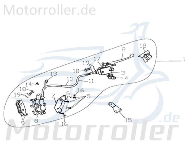 Rex Supermoto 125 DD Hohlschraube 125ccm 4Takt Y9B-45311-00-00 Motorroller.de Hohl-Schraube Bremsleitungsschraube Bremsleitungs-Schraube 125ccm-4Takt