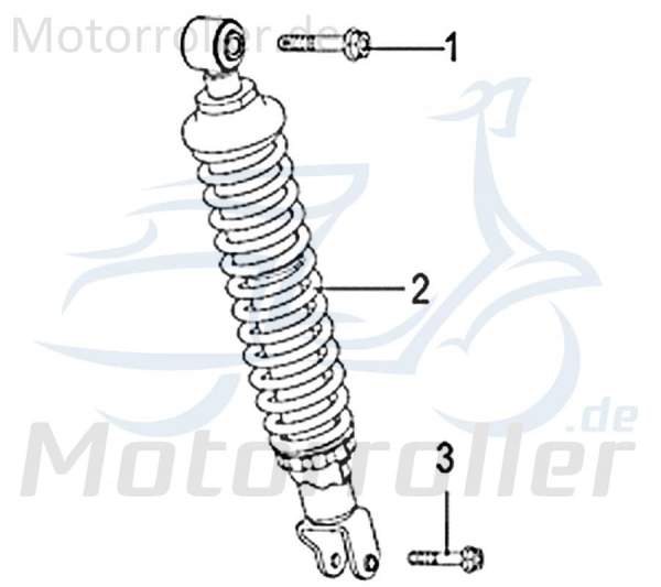 Schraube M8x31mm Jonway Insignio 250 DD Scooter Roller 750188 Motorroller.de Bundschraube Maschinenschraube Flanschschraube Flansch-Schraube Kreidler