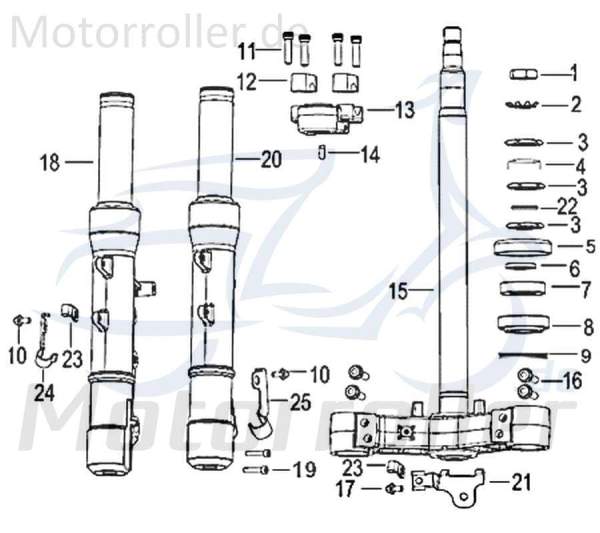 Schraube M8x30mm Jonway Insignio 250 DD Scooter 750413 Motorroller.de Innensechskant-Schraube Innensechskantschraube Maschinenschraube Kreidler