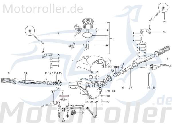 Kreidler STAR Deluxe 4S 125 Tachometer 125ccm 4Takt C-2727766 Motorroller.de Geschwindigkeitsmesser Geschwindigkeitsanzeige Speedometer kmh-Anzeige