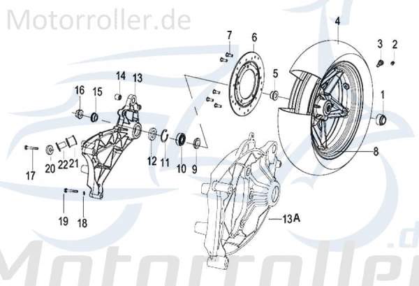 Kreidler INSIGNIO 125 DD Federbeinaufhängung 125ccm 4Takt 54611T740000 Motorroller.de hinten rechts 125ccm-4Takt Scooter Qingqi Ersatzteil Service